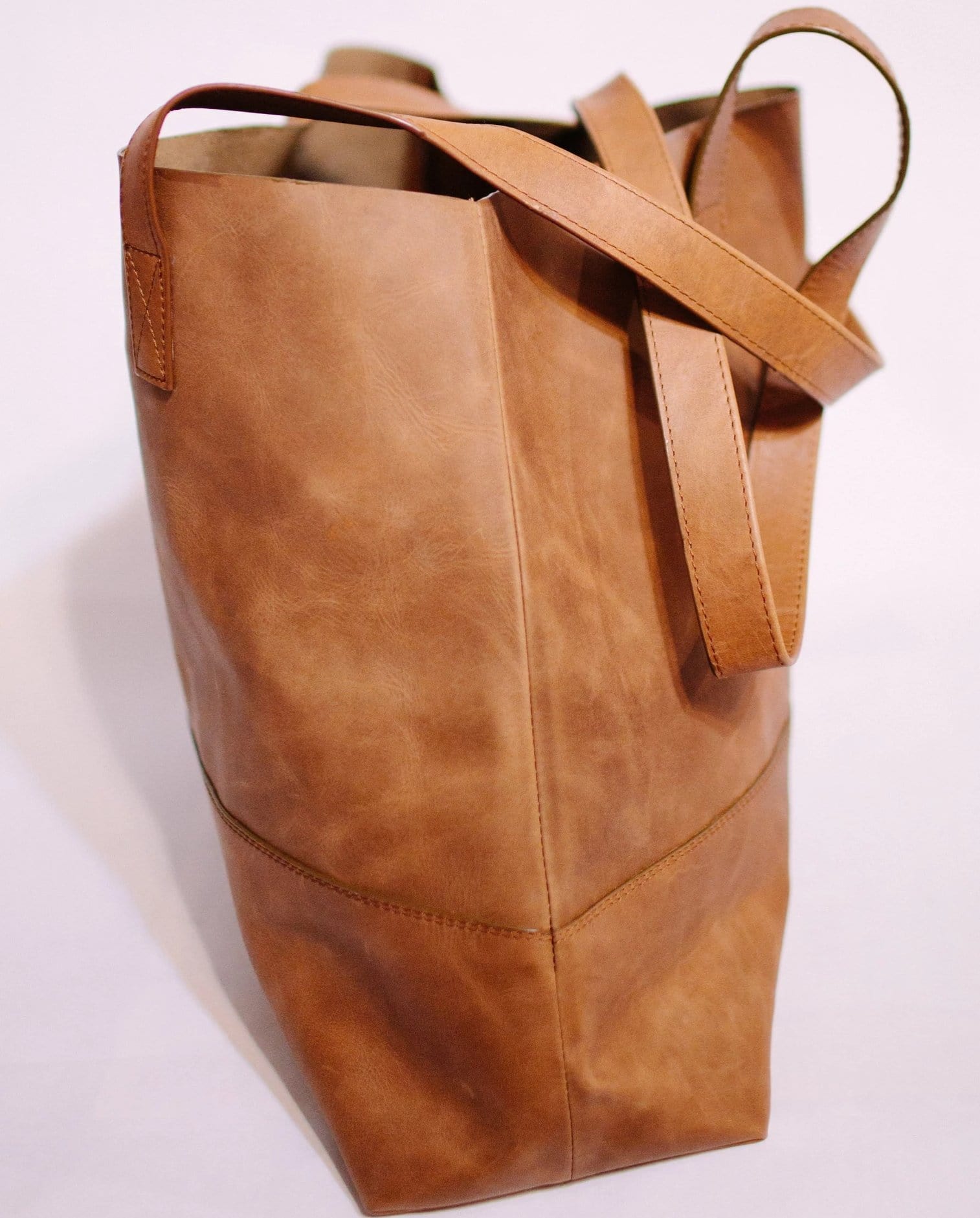 Large Brown Leather Tote Bag