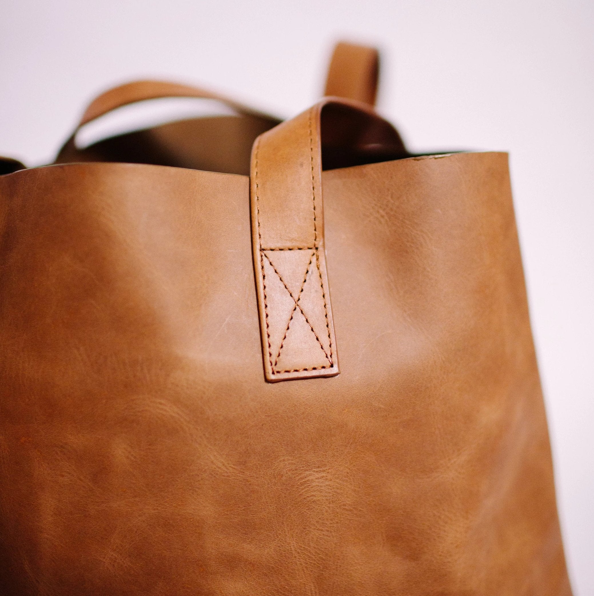 Light Brown Leather Tote